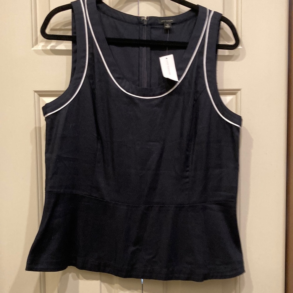 Navy inspired sleeveless shell